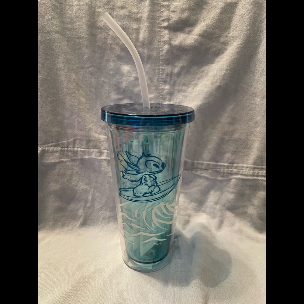 NEW Walt Disney Stitch "High Tides‎ & Good Vibes" Acrylic Tumbler Travel Cup